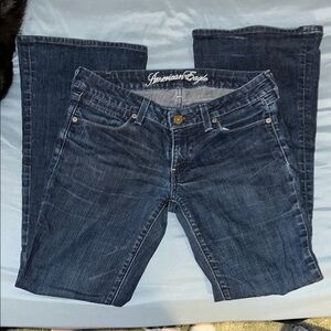American Eagle Outfitters Blue Flare Jeans Classic Style